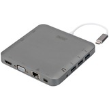 Digitus DA-70876 dockingstation Ledningsført USB 3.2 Gen 1 (3.1 Gen 1) Type-C Grå, Docking station grå, Ledningsført, USB 3.2 Gen 1 (3.1 Gen 1) Type-C, 60 W, 10,100,1000 Mbit/s, Grå, MMC, MicroSD (TransFlash), MicroSDHC, MicroSDXC, SD