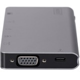 Digitus DA-70877 dockingstation Ledningsført USB 3.2 Gen 1 (3.1 Gen 1) Type-C Grå, Docking station grå, Ledningsført, USB 3.2 Gen 1 (3.1 Gen 1) Type-C, 100 W, 10,100,1000 Mbit/s, Grå, MMC, MicroSD (TransFlash), MicroSDHC, MicroSDXC