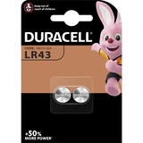 Duracell LR43 Engangsbatteri SR43 Alkaline Engangsbatteri, SR43, Alkaline, 1,5 V, 2 stk, Knap/celle