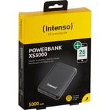 Intenso 7313520 powerbank Lithium polymer (LiPo) 5000 mAh Sort, Power Bank Sort, 5000 mAh, Lithium polymer (LiPo), Sort