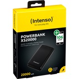 Intenso XS20000 Lithium polymer (LiPo) 20000 mAh Sort, Power Bank Sort, 20000 mAh, Lithium polymer (LiPo), 3,1 V, Sort