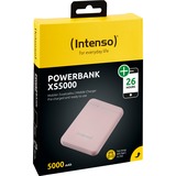 Intenso XS5000 Lithium polymer (LiPo) 5000 mAh Rose, Power Bank Rosa, 5000 mAh, Lithium polymer (LiPo), Rose