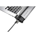 Kensington LAPTOP LOCK STATION 2 W/ MS 2, Sikkerhed Sølv/Sort, Kensington, Rundnøgle, Aluminium, Sølv