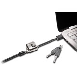 Kensington MiniSaver™ laptoplås med nøgle, Låsekasser 1,8 m, Kensington, Nøgle, Kulstofstål, Sort