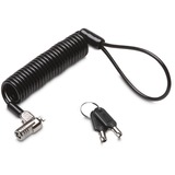 Kensington PORTABLE MICROSAVER2.0 LOCK, Låsekasser Sort, 1,8 m, Nøgle, Stål, Sort, Sølv