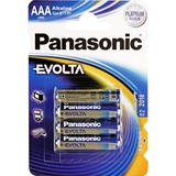 Panasonic LR03 4-BL EVOLTA Engangsbatteri AAA Alkaline Sølv, Engangsbatteri, AAA, Alkaline, 1,5 V, 4 stk, Blå