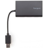 Targus ACH122EUZ interface hub USB 3.2 Gen 1 (3.1 Gen 1) Type-A Sort, USB hub Sort, USB 3.2 Gen 1 (3.1 Gen 1) Type-A, RJ-45, USB 3.2 Gen 1 (3.1 Gen 1) Type-A, Sort, Plast, Kina, 80 mm