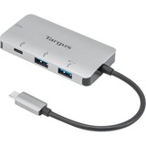 Targus ACH228 Sølv, USB hub Sølv, Sølv, Thunderbolt 3 host, Windows, MacOS, Chrome OS, 85 mm, 45 mm, 10 mm