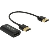 DeLOCK 0.15m, HDMI/VGA 0,15 m VGA (D-Sub) Sort, Adapter Sort, HDMI/VGA, 0,15 m, HDMI, VGA (D-Sub), Hanstik, Hunstik, 1920 x 1200 pixel