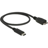 DeLOCK 0.5m USB3.1 C - MicroUSB3.1 B USB-kabel 0,5 m USB 3.2 Gen 2 (3.1 Gen 2) USB C Micro-USB B Sort, Adapter Sort, 0,5 m, USB C, Micro-USB B, USB 3.2 Gen 2 (3.1 Gen 2), Hanstik/Hanstik, Sort