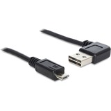 DeLOCK 0.5m, USB2.0-A/USB2.0 Micro-B USB-kabel 0,5 m USB A Micro-USB B Sort Sort, USB2.0-A/USB2.0 Micro-B, 0,5 m, USB A, Micro-USB B, USB 2.0, Hanstik/Hanstik, Sort