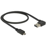 DeLOCK 0.5m, USB2.0-A/USB2.0 Micro-B USB-kabel 0,5 m USB A Micro-USB B Sort Sort, USB2.0-A/USB2.0 Micro-B, 0,5 m, USB A, Micro-USB B, USB 2.0, Hanstik/Hanstik, Sort