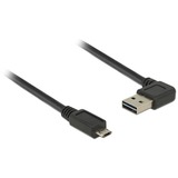 DeLOCK 0.5m, USB2.0-A/USB2.0 Micro-B USB-kabel 0,5 m USB A Micro-USB B Sort Sort, USB2.0-A/USB2.0 Micro-B, 0,5 m, USB A, Micro-USB B, USB 2.0, Hanstik/Hanstik, Sort