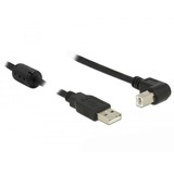 DeLOCK 0.5m, USB 2.0-A / USB 2.0-B USB-kabel 0,5 m USB A USB B Sort Sort, USB 2.0-A / USB 2.0-B, 0,5 m, USB A, USB B, USB 2.0, Hanstik/Hanstik, Sort