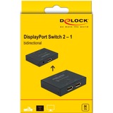 DeLOCK 11478 video omformer 7680 x 4320 pixel, DisplayPort switch Sort, 7680 x 4320 pixel, 7680 x 4320 pixel, 30 Hz, 7680 x 4320 pixel, Sort, Metal
