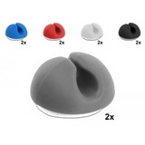DeLOCK 18294 kabelorganisator Bord/Væg Kabelholder Sort, Blå, Grå, Rød, Hvid 10 stk, Mount grå, Kabelholder, Bord/Væg, Termoplastisk gummi (TPR), Sort, Blå, Grå, Rød, Hvid