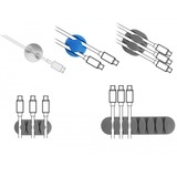 DeLOCK 18300 kabelorganisator Bord/Væg Kabelholder Sort, Grå, Hvid 6 stk, Mount Hvid/grå, Kabelholder, Bord/Væg, Termoplastisk gummi (TPR), Sort, Grå, Hvid