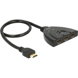 DeLOCK 18600 video-switch HDMI, HDMI switch Sort, HDMI, Sort, Plast, 18 Gbit/sek., 600 Mhz, 3840 x 2160 pixel