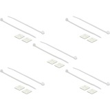 DeLOCK 18832 kabelbinderbeslag Hvid Nylon 10 stk, Kabelbindere Hvid, Hvid, Nylon, 10 stk