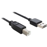 DeLOCK 1m USB 2.0 A - B m/m USB-kabel USB A USB B Sort Sort, 1 m, USB A, USB B, USB 2.0, Hanstik/Hanstik, Sort