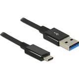 DeLOCK 1m USB 3.1 Gen 2 Type-C/Type-A USB-kabel USB 3.2 Gen 2 (3.1 Gen 2) USB A USB C Sort Sort, 1 m, USB A, USB C, USB 3.2 Gen 2 (3.1 Gen 2), Hanstik/Hanstik, Sort