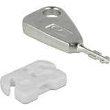 DeLOCK 20648 komponent til sikkerhedsenhed, Låsekasser Hvid/Sølv, Sølv, Hvid