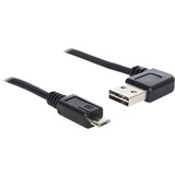 DeLOCK 2m USB 2.0 A - micro-B m/m USB-kabel USB A Micro-USB B Sort Sort, 2 m, USB A, Micro-USB B, USB 2.0, Hanstik/Hanstik, Sort