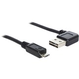 DeLOCK 3m USB 2.0 A - micro-B m/m USB-kabel USB A Micro-USB B Sort Sort, 3 m, USB A, Micro-USB B, USB 2.0, Hanstik/Hanstik, Sort