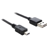 DeLOCK 3m USB 2.0 A - mini USB m/m USB-kabel USB A Mini-USB B Sort Sort, 3 m, USB A, Mini-USB B, USB 2.0, Hanstik/Hanstik, Sort