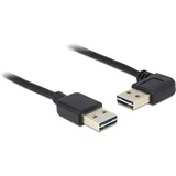 DeLOCK 3m USB 2.0 A m/m 90° USB-kabel USB A Sort Sort, 3 m, USB A, USB A, USB 2.0, Hanstik/Hanstik, Sort