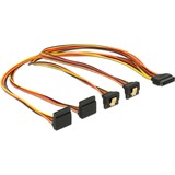 DeLOCK 60155 intern strømkabel 0,5 m 0,5 m, 4 x SATA 15-pin, SATA 15-stik, Hanstik, Hunstik, Guld