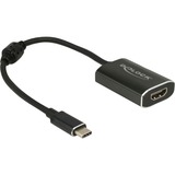 DeLOCK 62988 videokabel adapter 0,2 m USB Type-C HDMI Type A (Standard) Grå mørk grå, 0,2 m, USB Type-C, HDMI Type A (Standard), Hanstik, Hunstik, Lige
