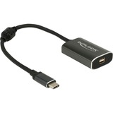 DeLOCK 62990 videokabel adapter 0,2 m USB Type-C Mini DisplayPort Grå mørk grå, 0,2 m, USB Type-C, Mini DisplayPort, Hanstik, Hunstik, Lige