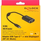 DeLOCK 62990 videokabel adapter 0,2 m USB Type-C Mini DisplayPort Grå mørk grå, 0,2 m, USB Type-C, Mini DisplayPort, Hanstik, Hunstik, Lige