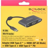 DeLOCK 62991 USB grafisk adapter 3840 x 2160 pixel Grå Sort, 3840 x 2160 pixel
