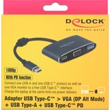 DeLOCK 62992 USB grafisk adapter 3840 x 2160 pixel Grå Sort, 3840 x 2160 pixel