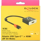 DeLOCK 62999 USB grafisk adapter 3840 x 2160 pixel Sort Sort, 3840 x 2160 pixel