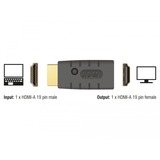 DeLOCK 63320 kabel kønsskifter 1 x HDMI-A 19 pin Sort, Adapter Sort, 1 x HDMI-A 19 pin, 1 x HDMI-A 19 pin, Sort