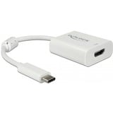DeLOCK 63937 videokabel adapter 0,1 m USB Type-C HDMI Hvid Hvid, 0,1 m, USB Type-C, HDMI, Hanstik, Hunstik, Lige