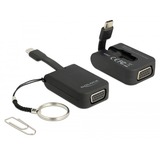 DeLOCK 63941 videokabel adapter 0,03 m USB Type-C VGA (D-Sub) Sort Sort, 0,03 m, USB Type-C, VGA (D-Sub), Hanstik, Hunstik, Lige