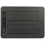 DeLOCK 63957 drev dockingstation USB 3.2 Gen 2 (3.1 Gen 2) Type-C Sort, Docking station Sort, HDD, SSD, Serial ATA III, 2.5,3.5", USB 3.2 Gen 2 (3.1 Gen 2) Type-C, 6 Gbit/sek., Sort