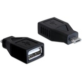 DeLOCK 65296 kabel kønsskifter USB 2.0-A USB Micro-B Sort, Adapter Sort, USB 2.0-A, USB Micro-B, Sort