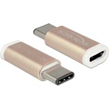 DeLOCK 65677 kabel kønsskifter USB 2.0-C USB 2.0 Micro-B Kobberfarve, Adapter kobber, USB 2.0-C, USB 2.0 Micro-B, Kobberfarve