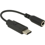 DeLOCK 65842 cable gender changer USB Type-C 3,5 mm Sort, Adapter Sort, USB Type-C, 3,5 mm, 0,14 m, Sort
