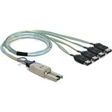 DeLOCK 83064 Serial Attached SCSI (SAS)-kabel 1 m 6 Gbit/sek., Adapter 1 m, Mini SAS SFF-8088, 4 x eSATA, Hanstik/Hanstik, 6 Gbit/sek.