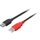 DeLOCK 83176 USB-kabel 0,3 m USB 3.2 Gen 1 (3.1 Gen 1) USB A 2 x USB A Sort/Rød, 0,3 m, USB A, 2 x USB A, USB 3.2 Gen 1 (3.1 Gen 1), Hanstik/Hunstik, 5000 Mbit/s