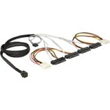 DeLOCK 83390 Serial Attached SCSI (SAS)-kabel 0,5 m Flerfarvet, Adapter 0,5 m, 1 x Mini SAS HD x 4 SFF 8643, 4 x SAS 29p SFF 8482, Hanstik/Hunstik, Flerfarvet