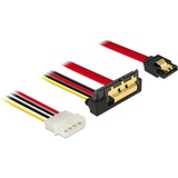 DeLOCK 85231 SATA-kabel 0,3 m SATA 7-pin + Molex (4-pin) SATA 22-pin Sort, Adapter Sort/Rød, 0,3 m, SATA III, SATA 7-pin + Molex (4-pin), SATA 22-pin, Hunstik/Hunstik, Sort