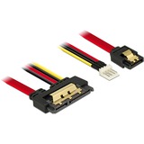 DeLOCK 85232 SATA-kabel 0,3 m SATA 7-pin + Molex (4-pin) SATA 22-pin Sort, Adapter Sort/Rød, 0,3 m, SATA III, SATA 7-pin + Molex (4-pin), SATA 22-pin, Hunstik/Hunstik, Sort