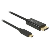 DeLOCK 85257 videokabel adapter 3 m USB Type-C DisplayPort Sort Sort, 3 m, USB Type-C, DisplayPort, Hanstik, Hanstik, Guld